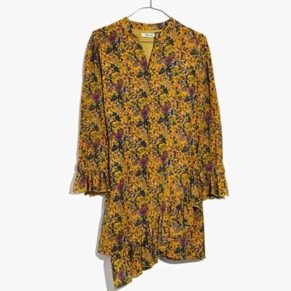 Madewell Karen Walker Yellow Floral Dress NWT 22 - Picture 4 of 11